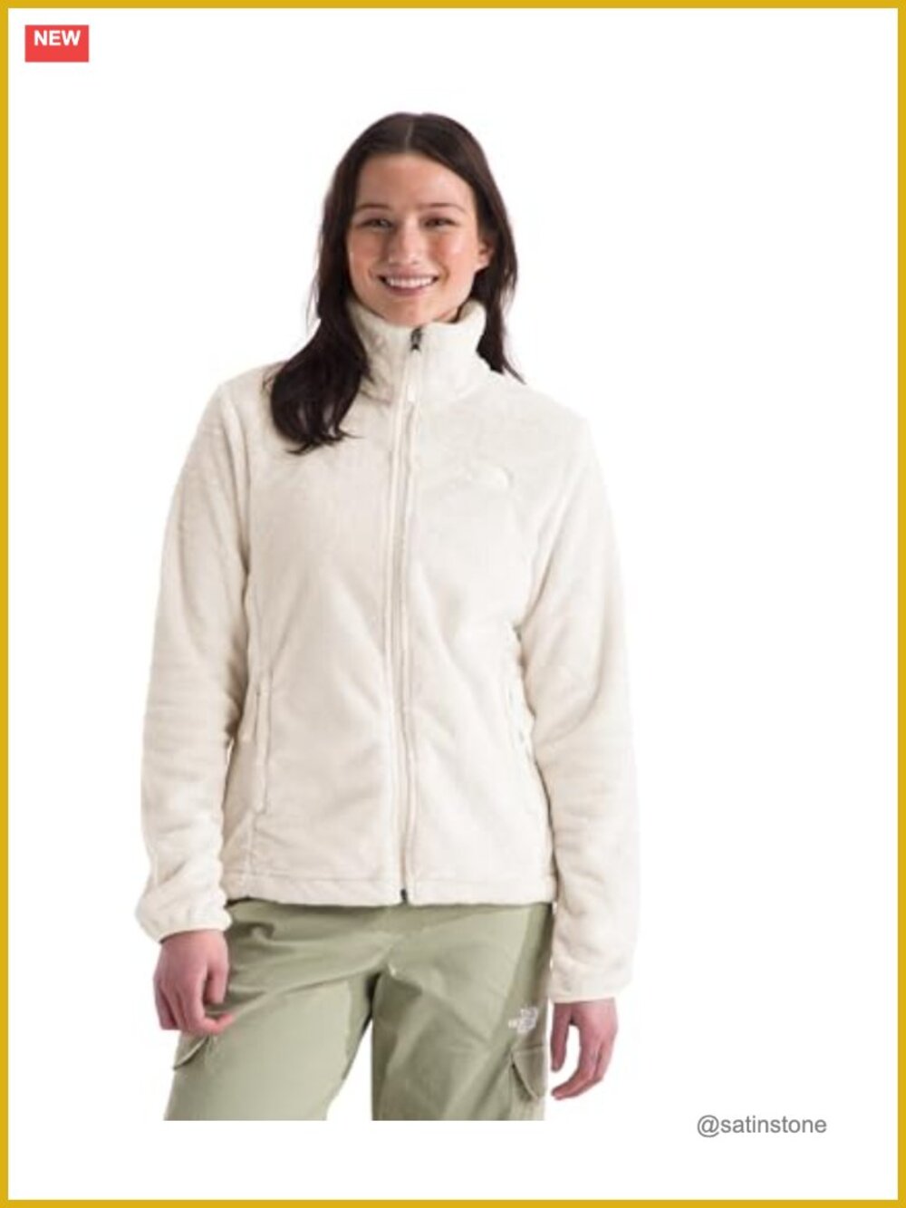 Women's Osito Full Zip Fleece Jacket Recycled Polyester Soft Warm Outdoor